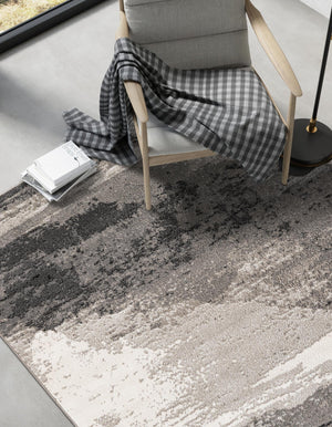 Black 4' 1 x 6' 1 Norge Rectangle Area Rug 100% Polypropylene Easy Clean Non Shed Stain Resistant Modern Carpet for Home Interior Design for Sale at Rug Engine