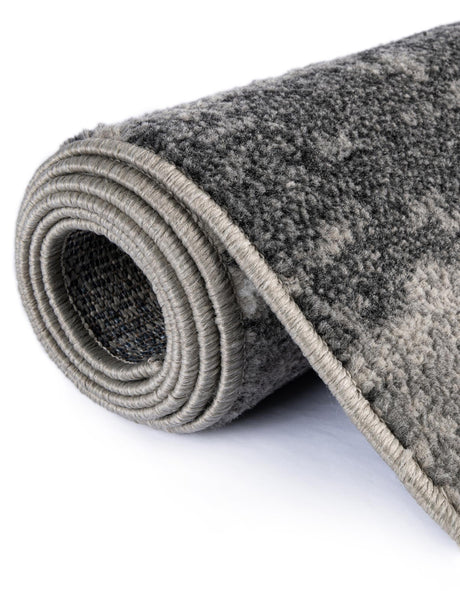 Black 2' x 3' 1 Norge Rectangle Area Rug 100% Polypropylene Easy Clean Non Shed Stain Resistant Modern Carpet for Home Interior Design for Sale at Rug Engine