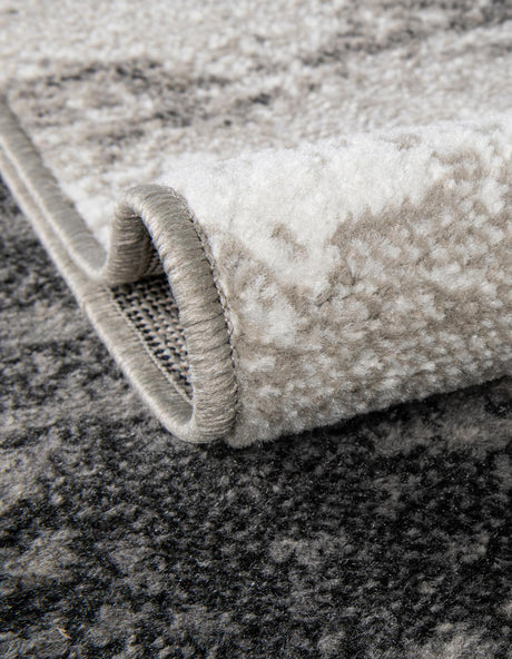 Black 2' 7 x 10' Norge Runner Area Rug 100% Polypropylene Easy Clean Non Shed Stain Resistant Modern Carpet for Home Interior Design for Sale at Rug Engine