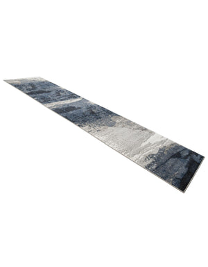 Blue 2' 7 x 12' Norge Runner Area Rug 100% Polypropylene Easy Clean Non Shed Stain Resistant Modern Carpet for Home Interior Design for Sale at Rug Engine