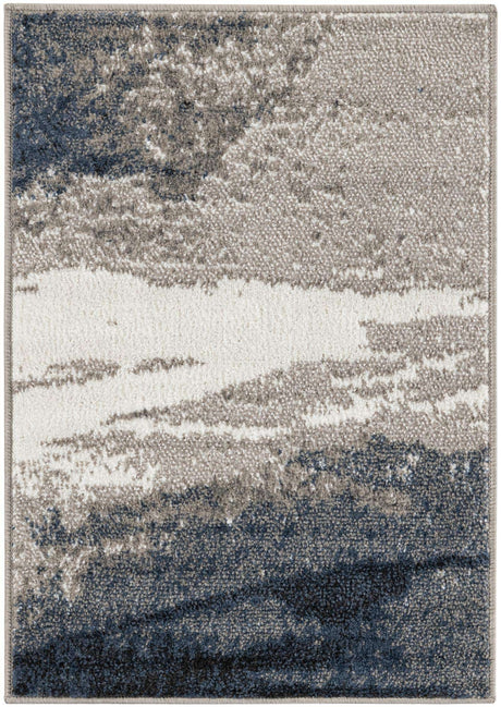 Blue 2' x 3' 1 Norge Rectangle Area Rug 100% Polypropylene Easy Clean Non Shed Stain Resistant Modern Carpet for Home Interior Design for Sale at Rug Engine