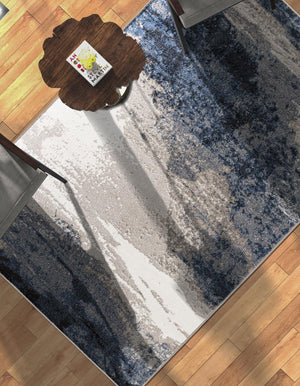 Blue 10' x 13' 1 Norge Rectangle Area Rug 100% Polypropylene Easy Clean Non Shed Stain Resistant Modern Carpet for Home Interior Design for Sale at Rug Engine