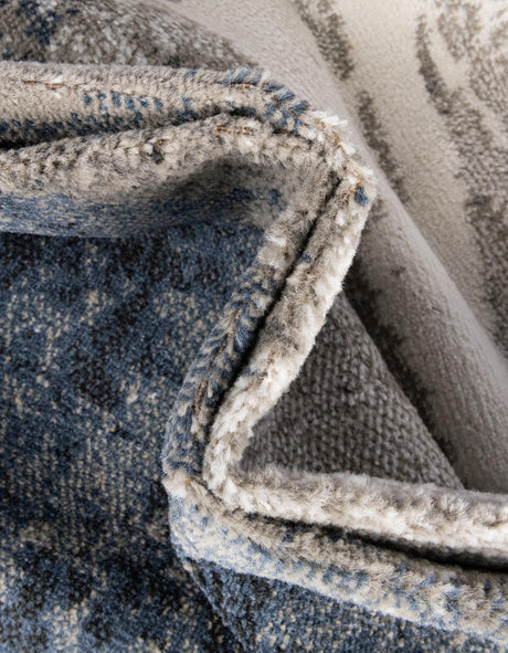 Blue 2' x 8' Norge Runner Area Rug 100% Polypropylene Easy Clean Non Shed Stain Resistant Modern Carpet for Home Interior Design for Sale at Rug Engine