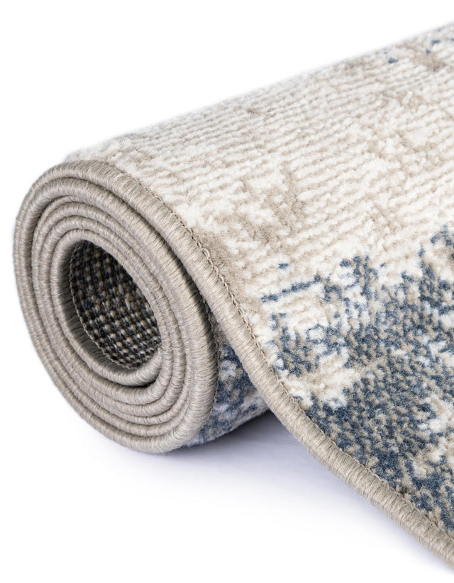 Blue 2' x 8' Norge Runner Area Rug 100% Polypropylene Easy Clean Non Shed Stain Resistant Modern Carpet for Home Interior Design for Sale at Rug Engine