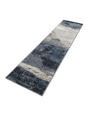 Blue 2' x 8' Norge Runner Area Rug 100% Polypropylene Easy Clean Non Shed Stain Resistant Modern Carpet for Home Interior Design for Sale at Rug Engine