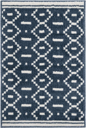 Blue 2' x 3' 1 Norge Rectangle Area Rug 100% Polypropylene Easy Clean Non Shed Stain Resistant Modern Carpet for Home Interior Design for Sale at Rug Engine