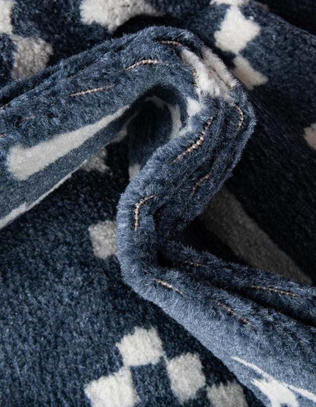Blue 3' 1 x 3' 1 Norge Round Area Rug 100% Polypropylene Easy Clean Non Shed Stain Resistant Modern Carpet for Home Interior Design for Sale at Rug Engine