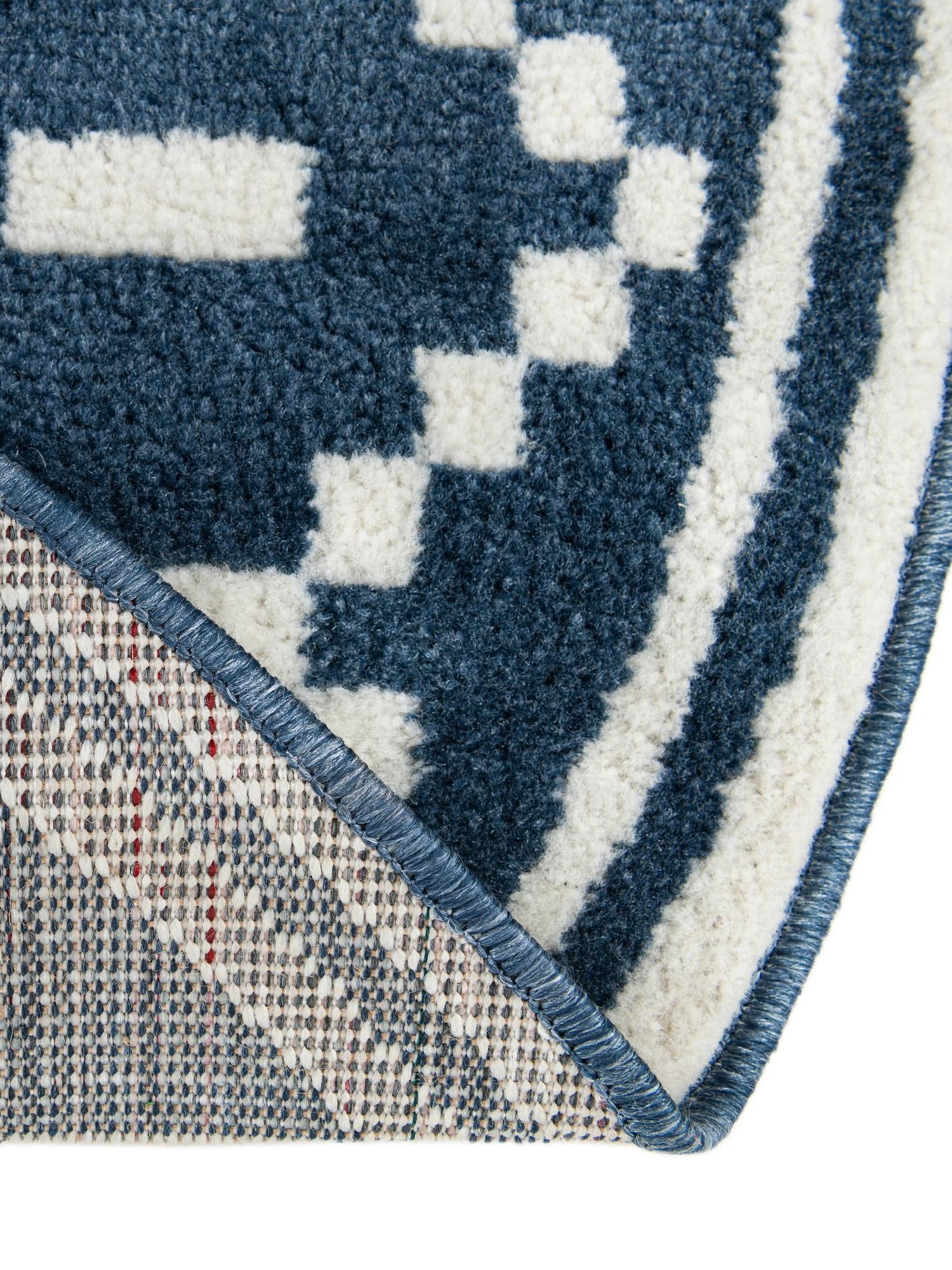 Blue 3' 1 x 3' 1 Norge Round Area Rug 100% Polypropylene Easy Clean Non Shed Stain Resistant Modern Carpet for Home Interior Design for Sale at Rug Engine
