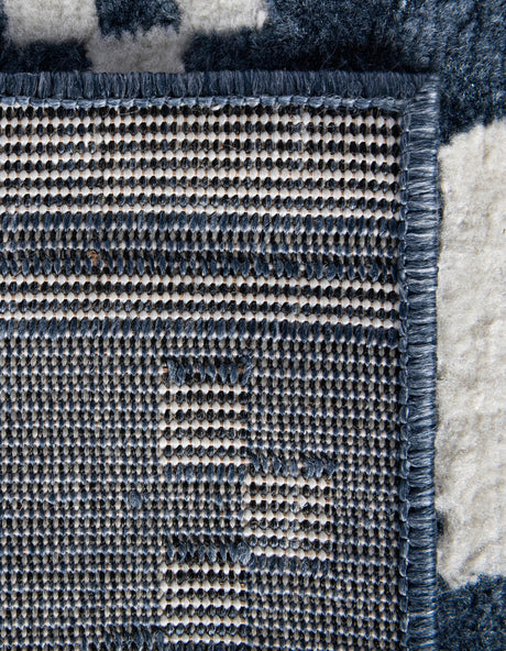 Blue 5' 1 x 8' Norge Rectangle Area Rug 100% Polypropylene Easy Clean Non Shed Stain Resistant Modern Carpet for Home Interior Design for Sale at Rug Engine