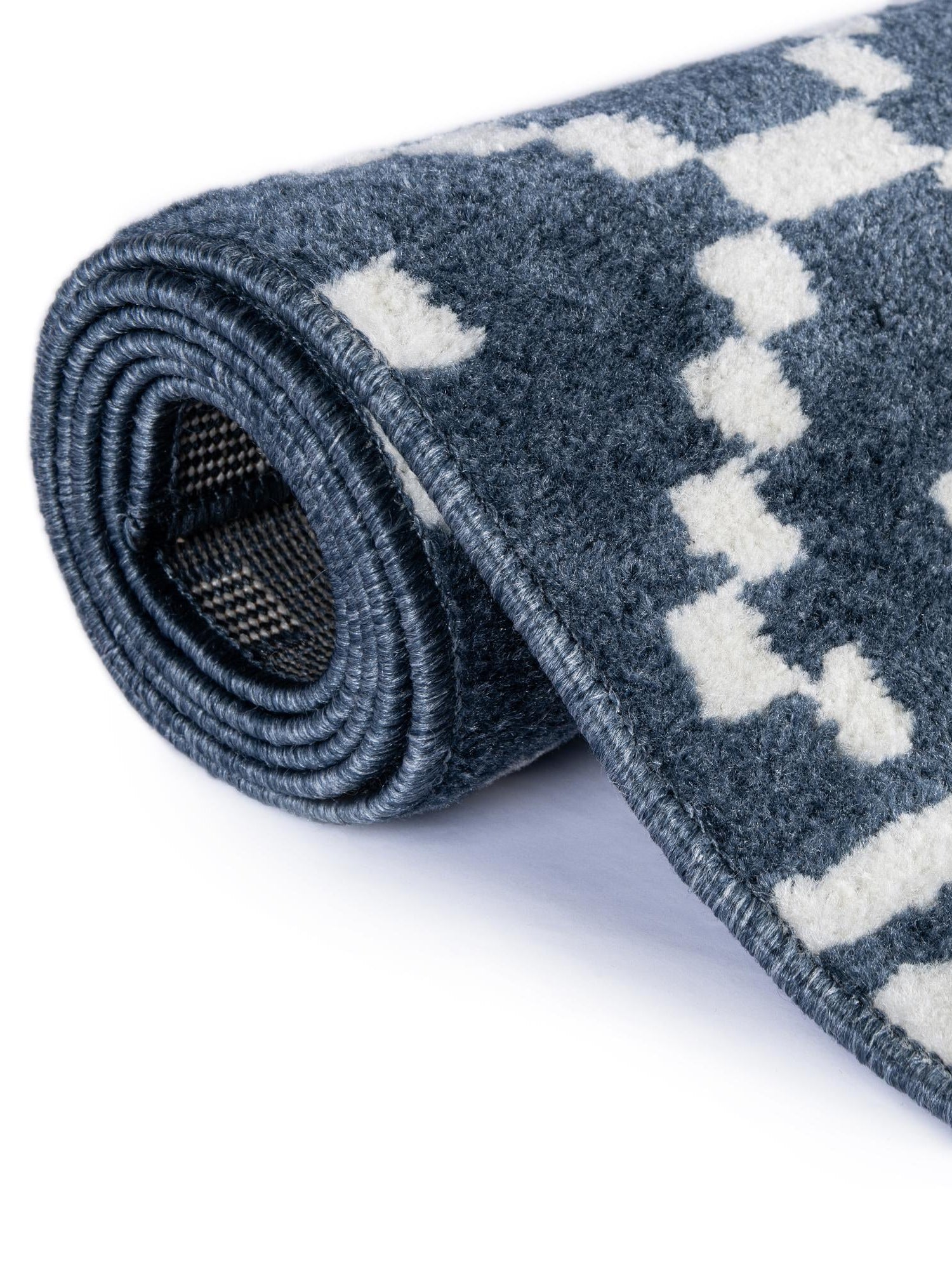Blue 4' 1 x 6' 1 Norge Rectangle Area Rug 100% Polypropylene Easy Clean Non Shed Stain Resistant Modern Carpet for Home Interior Design for Sale at Rug Engine
