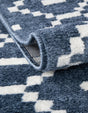 Blue 7' 10 x 7' 10 Norge Square Area Rug 100% Polypropylene Easy Clean Non Shed Stain Resistant Modern Carpet for Home Interior Design for Sale at Rug Engine