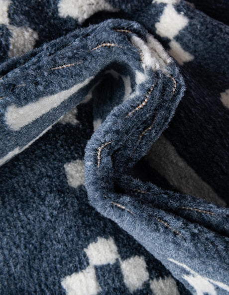 Blue 7' 10 x 7' 10 Norge Square Area Rug 100% Polypropylene Easy Clean Non Shed Stain Resistant Modern Carpet for Home Interior Design for Sale at Rug Engine