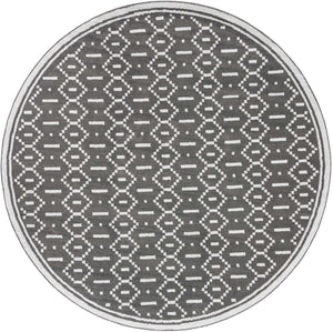 Gray 10' x 10' Norge Round Area Rug 100% Polypropylene Easy Clean Non Shed Stain Resistant Modern Carpet for Home Interior Design for Sale at Rug Engine
