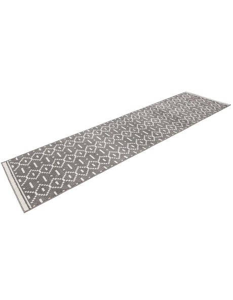 Gray 2' 7 x 10' Norge Runner Area Rug 100% Polypropylene Easy Clean Non Shed Stain Resistant Modern Carpet for Home Interior Design for Sale at Rug Engine