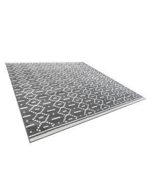 Gray 10' x 10' Norge Square Area Rug 100% Polypropylene Easy Clean Non Shed Stain Resistant Modern Carpet for Home Interior Design for Sale at Rug Engine