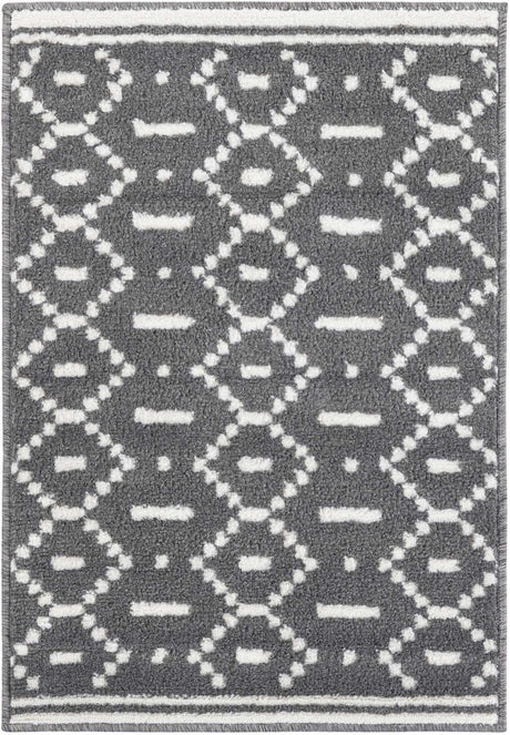 Gray 2' x 3' 1 Norge Rectangle Area Rug 100% Polypropylene Easy Clean Non Shed Stain Resistant Modern Carpet for Home Interior Design for Sale at Rug Engine