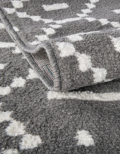 Gray 10' x 10' Norge Round Area Rug 100% Polypropylene Easy Clean Non Shed Stain Resistant Modern Carpet for Home Interior Design for Sale at Rug Engine