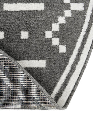 Gray 10' x 10' Norge Round Area Rug 100% Polypropylene Easy Clean Non Shed Stain Resistant Modern Carpet for Home Interior Design for Sale at Rug Engine