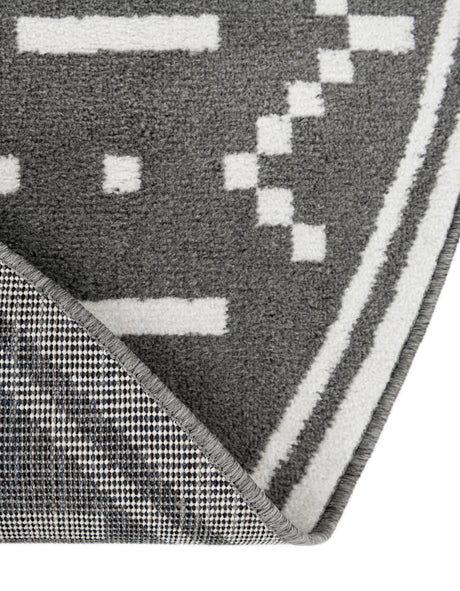 Gray 10' x 10' Norge Round Area Rug 100% Polypropylene Easy Clean Non Shed Stain Resistant Modern Carpet for Home Interior Design for Sale at Rug Engine