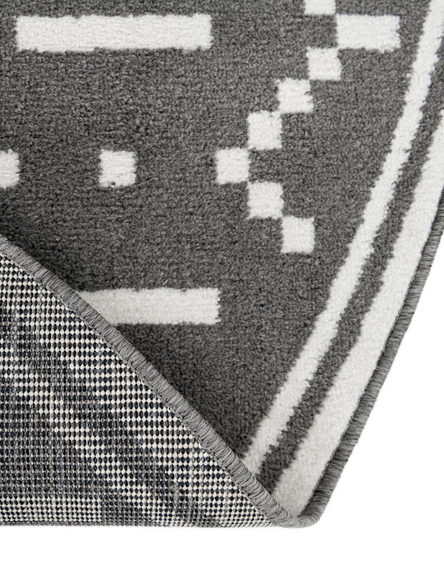 Gray 10' x 10' Norge Round Area Rug 100% Polypropylene Easy Clean Non Shed Stain Resistant Modern Carpet for Home Interior Design for Sale at Rug Engine