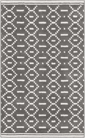 Gray 5' 1 x 8' Norge Rectangle Area Rug 100% Polypropylene Easy Clean Non Shed Stain Resistant Modern Carpet for Home Interior Design for Sale at Rug Engine