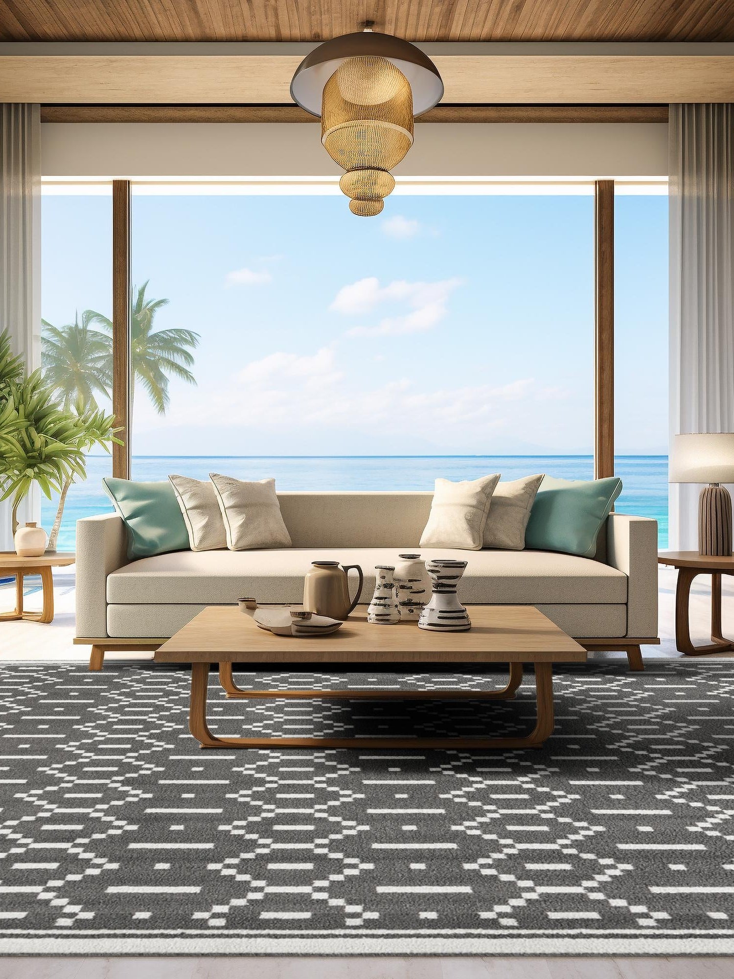 Gray 7' 10 x 7' 10 Norge Square Area Rug 100% Polypropylene Easy Clean Non Shed Stain Resistant Modern Carpet for Home Interior Design for Sale at Rug Engine
