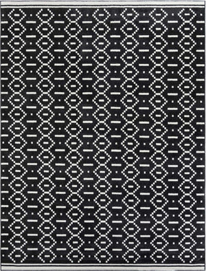Black 10' x 13' 1 Norge Rectangle Area Rug 100% Polypropylene Easy Clean Non Shed Stain Resistant Modern Carpet for Home Interior Design for Sale at Rug Engine