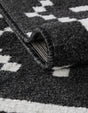 Black 6' 1 x 9' Norge Rectangle Area Rug 100% Polypropylene Easy Clean Non Shed Stain Resistant Modern Carpet for Home Interior Design for Sale at Rug Engine