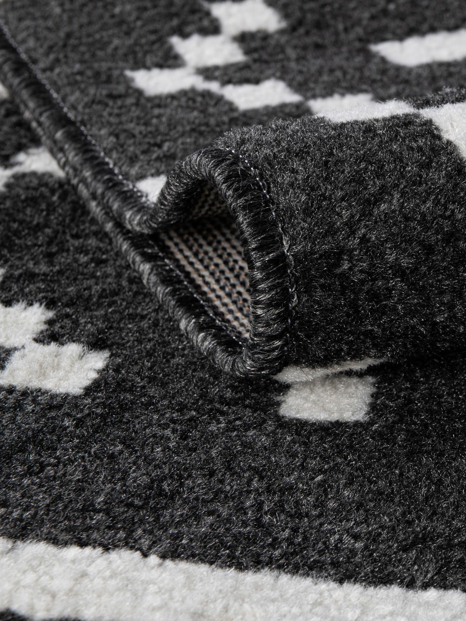 Black 7' 10 x 10' Norge Rectangle Area Rug 100% Polypropylene Easy Clean Non Shed Stain Resistant Modern Carpet for Home Interior Design for Sale at Rug Engine