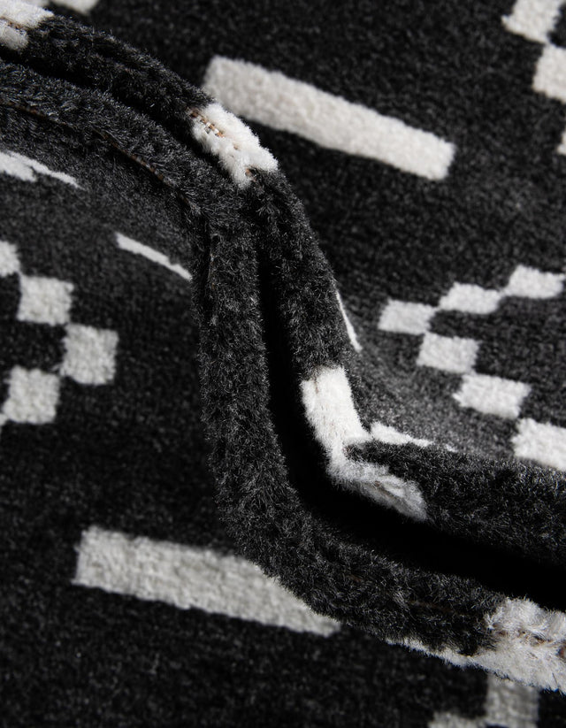 Black 7' 10 x 10' Norge Rectangle Area Rug 100% Polypropylene Easy Clean Non Shed Stain Resistant Modern Carpet for Home Interior Design for Sale at Rug Engine