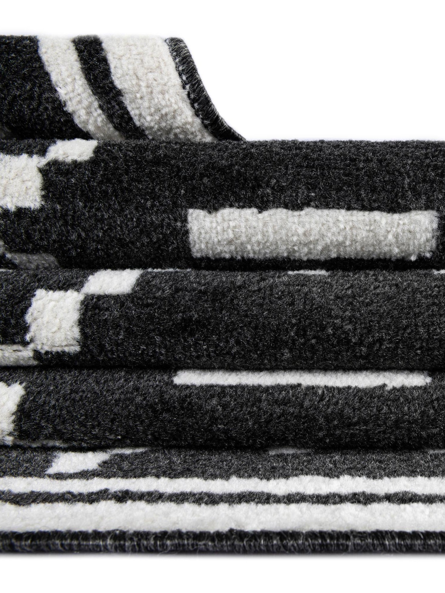 Black 7' 10 x 10' Norge Rectangle Area Rug 100% Polypropylene Easy Clean Non Shed Stain Resistant Modern Carpet for Home Interior Design for Sale at Rug Engine