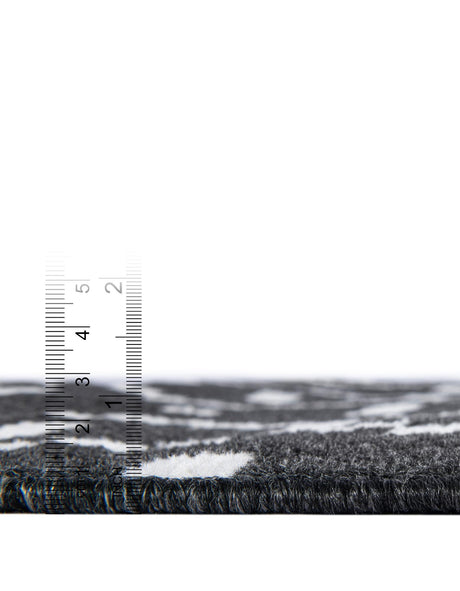 Black 2' x 8' Norge Runner Area Rug 100% Polypropylene Easy Clean Non Shed Stain Resistant Modern Carpet for Home Interior Design for Sale at Rug Engine