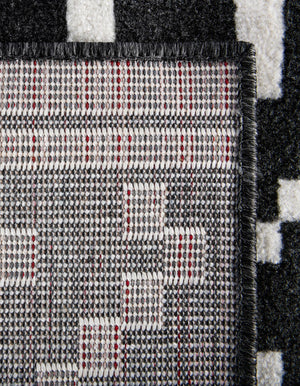 Black 7' 10 x 7' 10 Norge Square Area Rug 100% Polypropylene Easy Clean Non Shed Stain Resistant Modern Carpet for Home Interior Design for Sale at Rug Engine