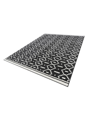 Black 7' 10 x 10' Norge Rectangle Area Rug 100% Polypropylene Easy Clean Non Shed Stain Resistant Modern Carpet for Home Interior Design for Sale at Rug Engine