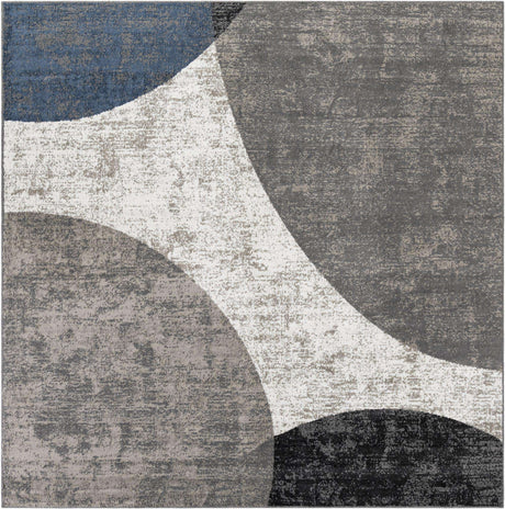 Multicolor 10' x 10' Norge Square Area Rug 100% Polypropylene Easy Clean Non Shed Stain Resistant Modern Carpet for Home Interior Design for Sale at Rug Engine