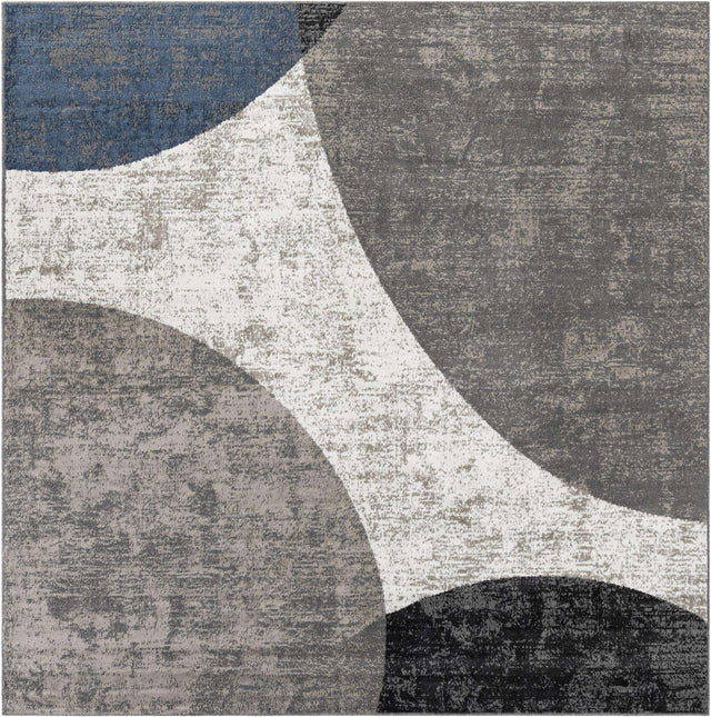 Multicolor 10' x 10' Norge Square Area Rug 100% Polypropylene Easy Clean Non Shed Stain Resistant Modern Carpet for Home Interior Design for Sale at Rug Engine