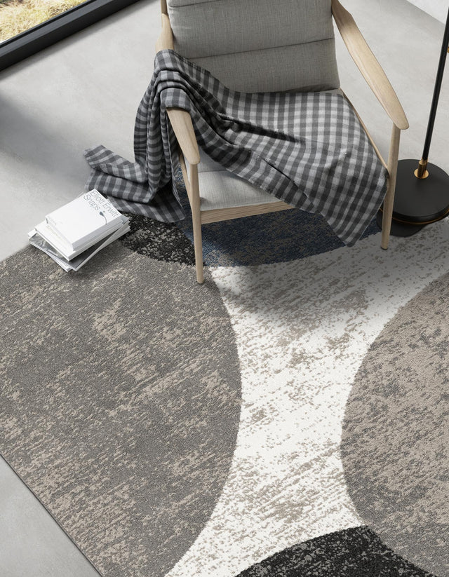 Multicolor 4' 1 x 6' 1 Norge Rectangle Area Rug 100% Polypropylene Easy Clean Non Shed Stain Resistant Modern Carpet for Home Interior Design for Sale at Rug Engine