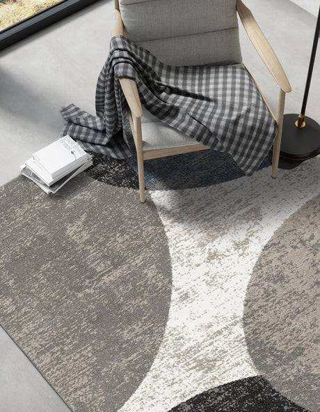Multicolor 7' 10 x 10' Norge Rectangle Area Rug 100% Polypropylene Easy Clean Non Shed Stain Resistant Modern Carpet for Home Interior Design for Sale at Rug Engine