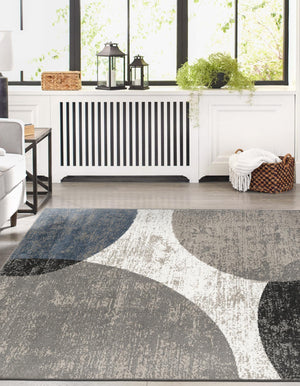 Multicolor 10' x 13' 1 Norge Rectangle Area Rug 100% Polypropylene Easy Clean Non Shed Stain Resistant Modern Carpet for Home Interior Design for Sale at Rug Engine