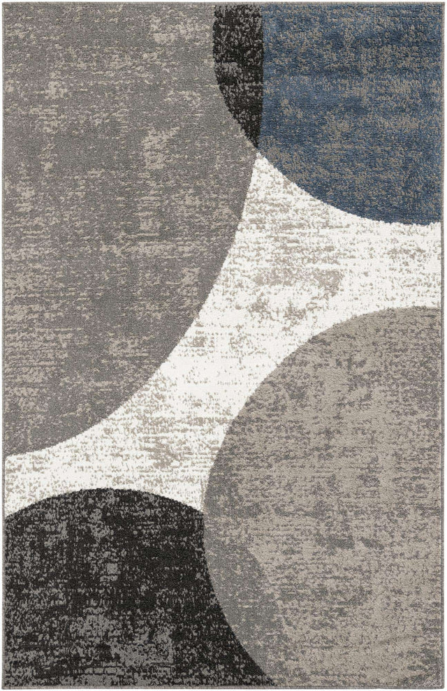 Multicolor 5' 1 x 8' Norge Rectangle Area Rug 100% Polypropylene Easy Clean Non Shed Stain Resistant Modern Carpet for Home Interior Design for Sale at Rug Engine