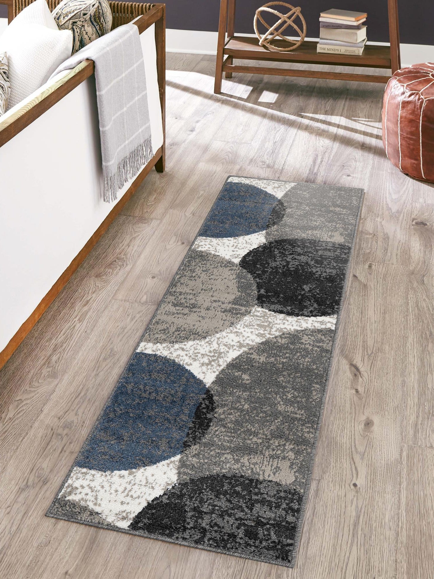 Multicolor 2' x 6' 1 Norge Runner Area Rug 100% Polypropylene Easy Clean Non Shed Stain Resistant Modern Carpet for Home Interior Design for Sale at Rug Engine