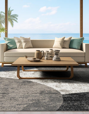 Multicolor 10' x 10' Norge Square Area Rug 100% Polypropylene Easy Clean Non Shed Stain Resistant Modern Carpet for Home Interior Design for Sale at Rug Engine