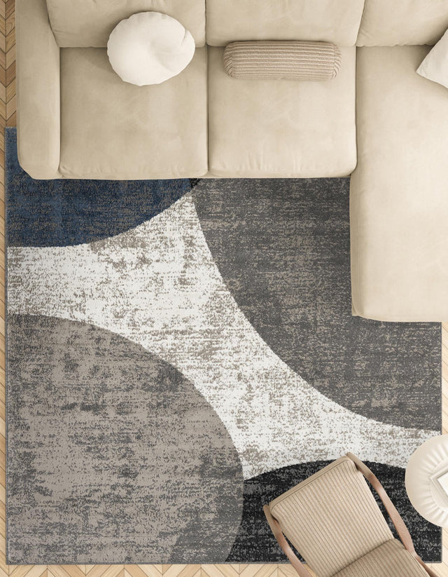 Multicolor 10' x 10' Norge Square Area Rug 100% Polypropylene Easy Clean Non Shed Stain Resistant Modern Carpet for Home Interior Design for Sale at Rug Engine