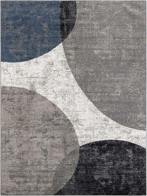 Multicolor 9' x 12' Norge Rectangle Area Rug 100% Polypropylene Easy Clean Non Shed Stain Resistant Modern Carpet for Home Interior Design for Sale at Rug Engine