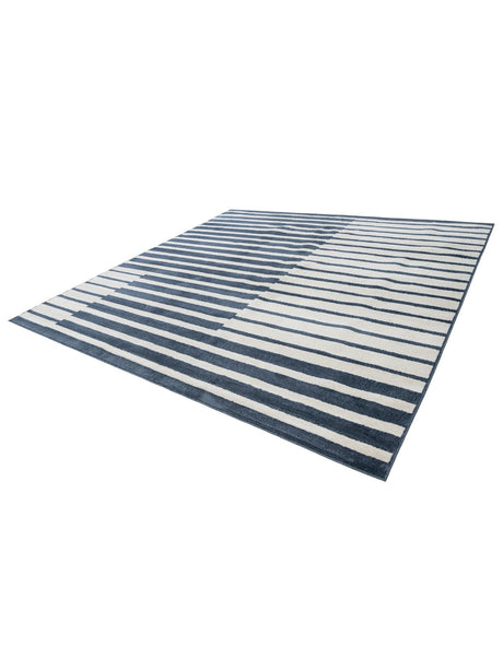 Blue 10' x 10' Norge Square Area Rug 100% Polypropylene Easy Clean Non Shed Stain Resistant Modern Carpet for Home Interior Design for Sale at Rug Engine