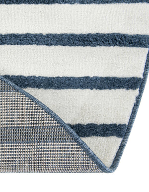 Blue 5' 1 x 5' 1 Norge Round Area Rug 100% Polypropylene Easy Clean Non Shed Stain Resistant Modern Carpet for Home Interior Design for Sale at Rug Engine