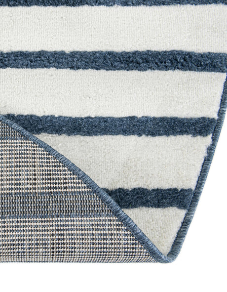 Blue 5' 1 x 5' 1 Norge Round Area Rug 100% Polypropylene Easy Clean Non Shed Stain Resistant Modern Carpet for Home Interior Design for Sale at Rug Engine