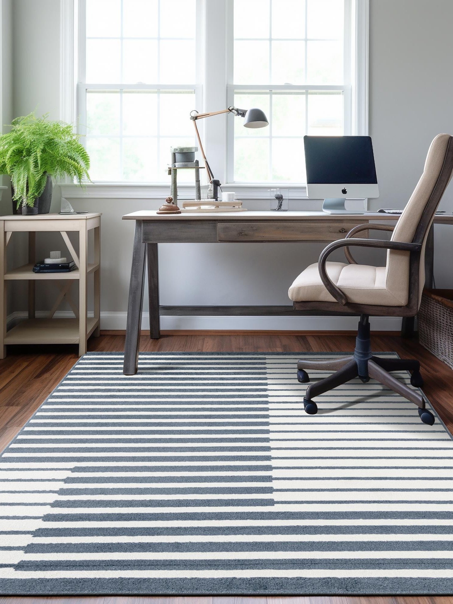 Blue 7' 10 x 10' Norge Rectangle Area Rug 100% Polypropylene Easy Clean Non Shed Stain Resistant Modern Carpet for Home Interior Design for Sale at Rug Engine