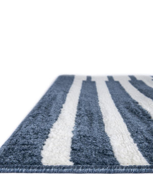 Blue 7' 10 x 10' Norge Rectangle Area Rug 100% Polypropylene Easy Clean Non Shed Stain Resistant Modern Carpet for Home Interior Design for Sale at Rug Engine