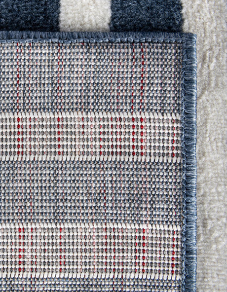 Blue 7' 10 x 10' Norge Rectangle Area Rug 100% Polypropylene Easy Clean Non Shed Stain Resistant Modern Carpet for Home Interior Design for Sale at Rug Engine